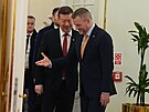 P�ijetí p�edsedy PSP �R Tomia Okamury prezidentem Slovenské republiky Peterem...