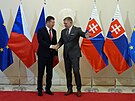 Jednání p�edsedy PSP �R Tomia Okamury s p�edsedou vlády SR Robertem Ficem. (2....