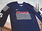 Hokejové dresy Francie pro olympijské hry 2026.