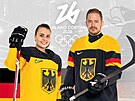 N�mecké hokejové dresy pro olympijské hry 2026.