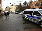 V Mosteck ulici v Brn zemela po napaden noem ena. Podezelho policist...
