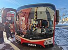 Jeden ze dvou zbrusu nov�ch autobus� SOR NSG 12, kter� Dopravn� podnik m�sta...