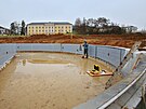Stavba plaveckho baznu v Psku (3. prosince 2025).