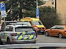 Policist zasahuj v Chotutick ulici v praskch Maleicch, kde je ve 3.pate...