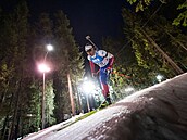 Michal Krmá na trati individuálního závodu v Östersundu.