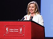 Bývalá éfka diplomacie EU Federica Mogheriniová na College of Europe (20....