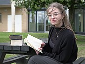 Studentka Patricie �perková z Brna ve Velké Británii.