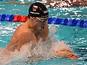 Matj Zábojník na mistrovství Evropy v krátkém bazénu.