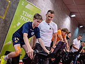 Zdenk tybar pi projektu Roadshow, se kterým v rámci Czech Cycling Academy...