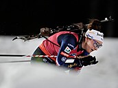 Lou Jeanmonnotová na trati vytrvalostního závodu v Östersundu.