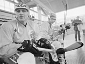 Otakar Janecký na tréninku reprezentace bhem mistrovství svta 1993.