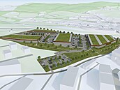 Retail park chce postavit spolenost Portin. Na obrázku je pedbná...