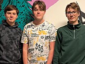 Kluci ze Zlína: zleva Ondej Hlad, Michal Prat a Ondej Radovan Liák,...