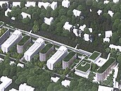 Plánovaná zástavba v areálu Masarykovy univerzity na ulici Vinaská v Brn.