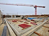 Stavba plaveckého bazénu v Písku (3. prosince 2025).