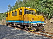 Mící drezína MD-1 Správy eleznic ve stanici Plaany