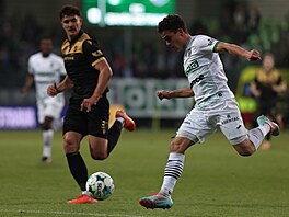 Momentka ze zápasu Karviné s Baníkem Ostrava.