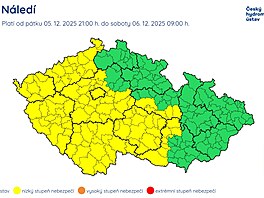 �HMÚ varuje p�ed náledím, které od páte�ního ve�era do sobotního rána hrozí...