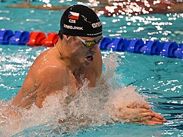 Mat�j Zábojník na mistrovství Evropy v krátkém bazénu.