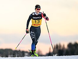 Kate�ina Janatová ve sprintu v Trondheimu.