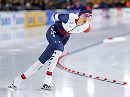 Metod�j Jílek v závod� Sv�tového poháru v Heerenveenu.