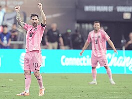 Lionel Messi se raduje z vít�zství ve finále play off MLS.