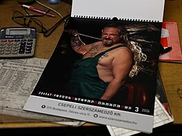 D�lníci ma�arského metalurgického provozu se rozhodli nafotit kalendá�, ve...