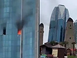 Ukrajinské drony zasáhly Groznyj a Gudermes