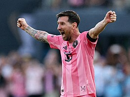 Lionel Messi slaví úsp�ch Interu Miami