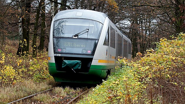 Polsk� �sek �elezni�n� trati Liberec - �itava.