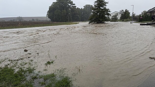 Povodn v roce 2024 zashly i obec Nivnici, kde se rozvodnila eka Nivnika. (15.z 2024)