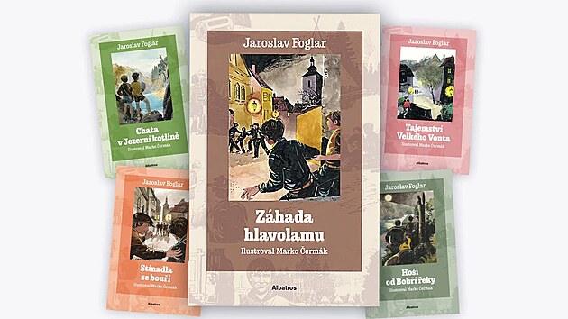 Obálky nových vydání knih Jaroslava Foglara