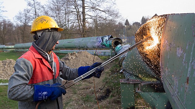 Demontá parovodu v Liberci (3. dubna 2019)