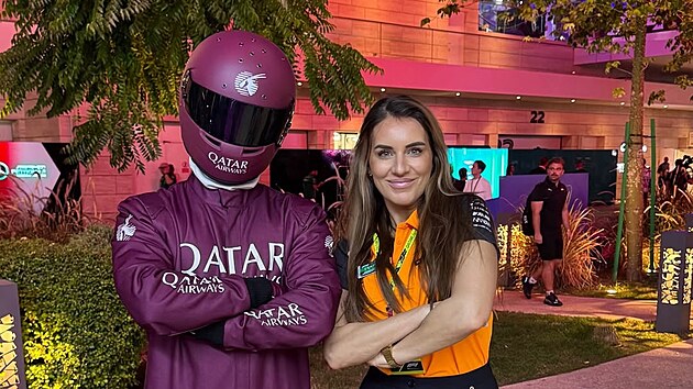 Lucie �l�grov� na Velk� cen� Kataru formule 1.