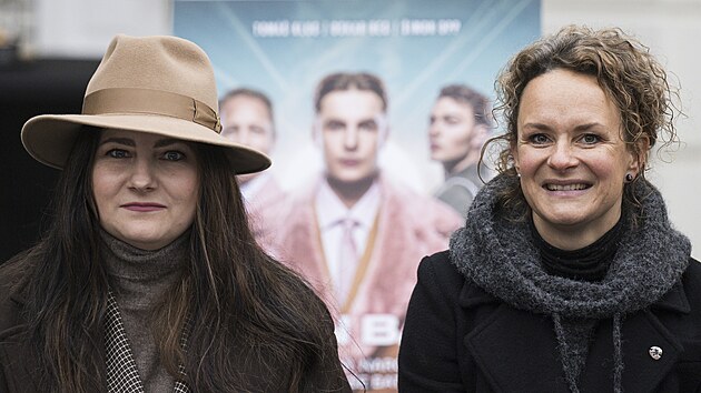 Daniela Sodomov� a Ad�la La�tovkov� Stodolov� p�i p�edstaven� novinky Letn� sc�ny Musea Kampa nazvan� Klan Ba�a (2. prosince 2025)