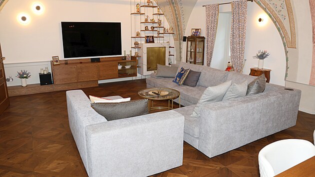 Ob�vac� m�stnost s klenut�mi stropy je m�stem relaxace a odpo�inku.