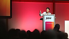 N�mecké levicov� populistické Spojenectví Sahry Wagenknechtové (BSW)...