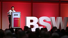 N�mecké levicov� populistické Spojenectví Sahry Wagenknechtové (BSW)...