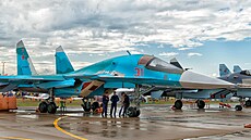 Ruský letoun Su-34 (29. srpna 2015)