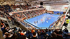 Zapln�ná Starez Aréna Vodova b�hem utkání �esko vs. Loty�sko na mistrovství...