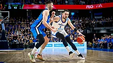 Tomá� Satoranský b�hem utkání s Estonskem v kvalifikaci o MS.