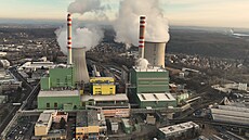 Teplárna Kladno. Produkuje elektrickou energii a teplo pro teplárenské a...