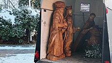 Do Fakultní nemocnice Ostrava p�iputoval i letos betlém v �ivotní velikosti,...