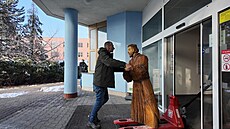 Do Fakultní nemocnice Ostrava p�iputoval i letos betlém v �ivotní velikosti,...