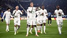 Hrá�i Chelsea se radují z trefy proti Atalant�.