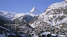 Pohled na �výcarské m�sto Zermatt (6. �istopadu 2009)