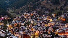 Pohled na �výcarské m�sto Zermatt (7. �íjna 2019)