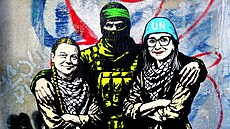 Nást�nná malba v �ím� od kontroverzního italského um�lce AleXsandra Palomba.