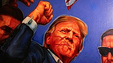 Obraz znázor�ující pokus o atentát na amerického prezidenta Donalda Trumpa v...