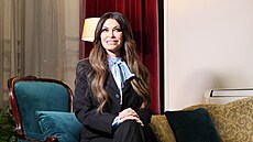 Nová velvyslankyn� USA v �ecku Kimberly Guilfoyleová v sídle ministerstva...